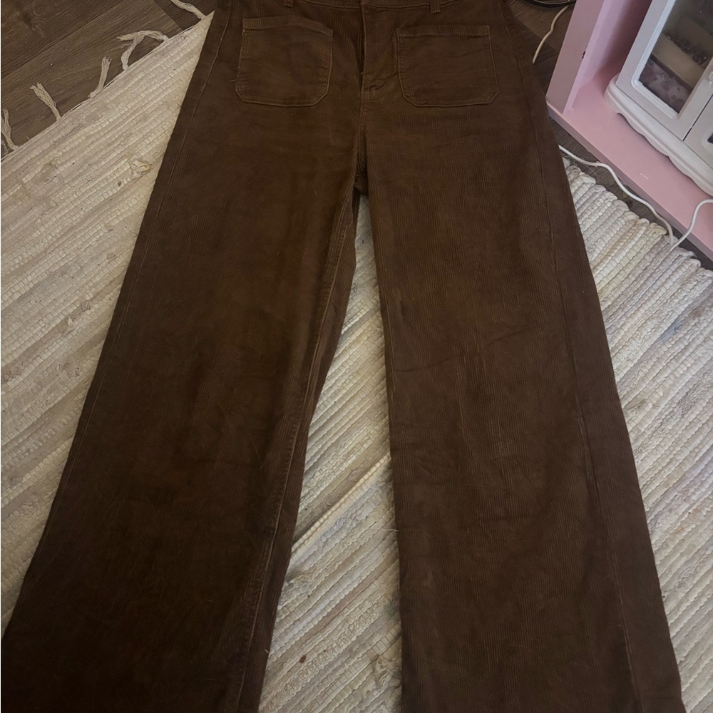 Brown Boot Cut Corduroy Pants